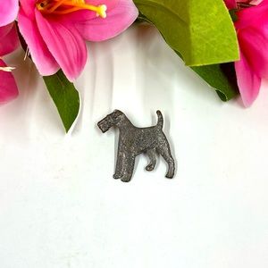 Kenart Signed Made In England Jack Russel Fox Terrier Brooch